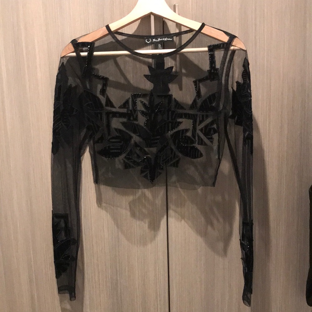 For love and lemons sheer crop top
